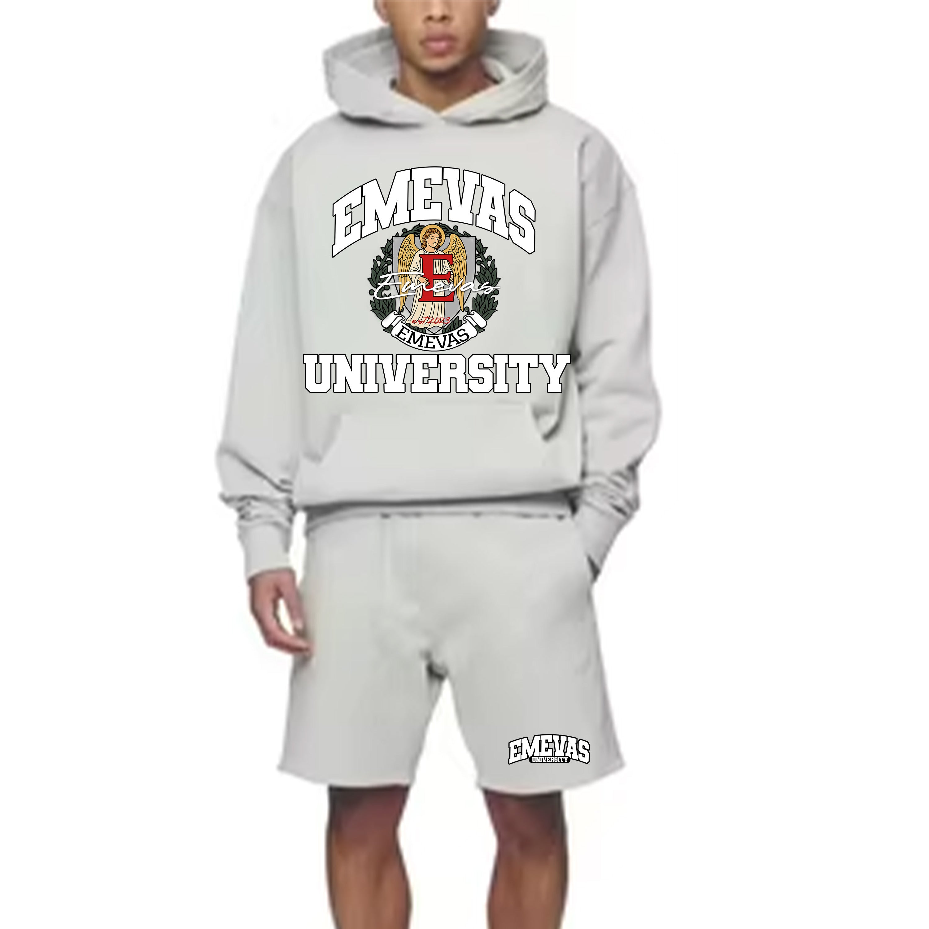 Emevas University V2 Hoodie Short-Set